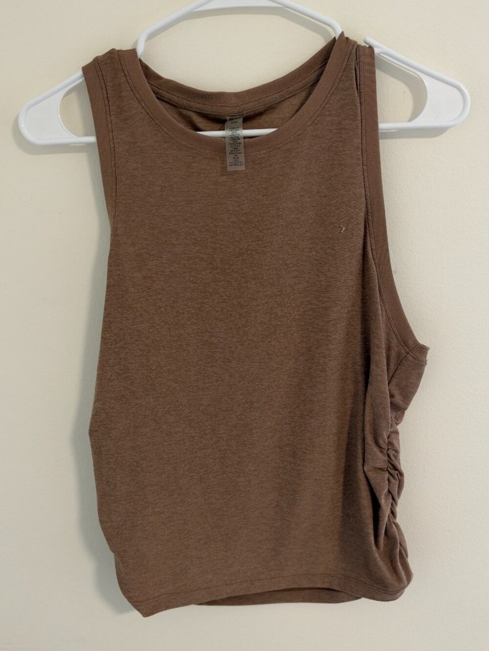 Beyond Yoga Brown High Neck Ruched Tank Top - Picture 1 of 6